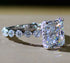 Popular new fashion luxury full diamond 4ct rectangular 8*10 high carbon diamond ring for women - MOWTE