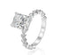 Popular new fashion luxury full diamond 4ct rectangular 8*10 high carbon diamond ring for women - MOWTE