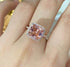 New sterling silver 5 carat Morgan pink square 10*10 high carbon diamond ring for women with high-end feel - MOWTE