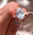 Hot selling flash high carbon diamond 4 carat ring set for couple wedding 9*13mm ice flower cut - MOWTE