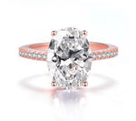 Hot selling flash high carbon diamond 4 carat ring set for couple wedding 9*13mm ice flower cut - MOWTE