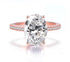 Hot selling flash high carbon diamond 4 carat ring set for couple wedding 9*13mm ice flower cut - MOWTE