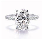Hot selling flash high carbon diamond 4 carat ring set for couple wedding 9*13mm ice flower cut - MOWTE