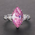 S925 silver high carbon diamond ring simple 3 carat marquise cut 8*14 women's ring - MOWTE