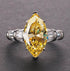 S925 silver high carbon diamond ring simple 3 carat marquise cut 8*14 women's ring - MOWTE