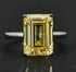 7 carat emerald cut simple and elegant rectangular flat 10*14 luxury high carbon diamond ring - MOWTE