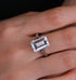 7 carat emerald cut simple and elegant rectangular flat 10*14 luxury high carbon diamond ring - MOWTE