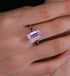 7 carat emerald cut simple and elegant rectangular flat 10*14 luxury high carbon diamond ring - MOWTE