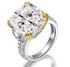 10 carat 925 silver high carbon diamond ring women's simple wedding engagement ring - MOWTE