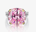 10 carat 925 silver high carbon diamond ring women's simple wedding engagement ring - MOWTE