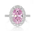 s925 silver 3 carat oval cut 8*12 high carbon diamond ring luxury banquet wedding diamond ring - MOWTE