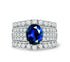 New sterling silver 2 carat high carbon diamond ring oval cut 7*9 luxury huge flash wide ring for women - MOWTE