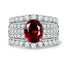 New sterling silver 2 carat high carbon diamond ring oval cut 7*9 luxury huge flash wide ring for women - MOWTE