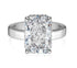 Super shiny cut 8*12 8A-CZ diamond 4 carat super flash s925 silver ring - MOWTE