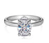Super shiny cut oval shape 6*9mm 8A-CZ diamond super flash s925 silver stackable ring - MOWTE