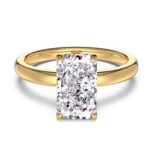 3ct Super shiny cut 6*10mm 8A-CZ diamond super flash s925 silver stackable ring - MOWTE