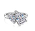 Super shiny pear cut 8A-CZ diamond super flash s925 silver fashion ring - MOWTE