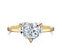 Super shiny heart cut 8A-CZ diamond super flash s925 silver fashion ring - MOWTE