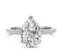 Pear cut Super shiny8A-CZ diamond super flash s925 silver wedding ring - MOWTE