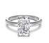 3ct Super shiny cut 6*10mm 8A-CZ diamond super flash s925 silver stackable ring - MOWTE