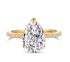 Pear cut Super shiny8A-CZ diamond super flash s925 silver wedding ring - MOWTE