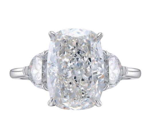 Popular new fashion luxury full diamond 9*11 high carbon diamond ring for women - MOWTE