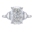 Popular new fashion luxury full diamond 9*11 high carbon diamond ring for women - MOWTE