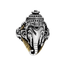 S925 sterling silver ring retro patron saint elephant open men's trendy hip-hop ring index finger ring - MOWTE