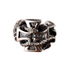 s925 sterling silver retro domineering men's fashion trend cross python entwined retro ring - MOWTE