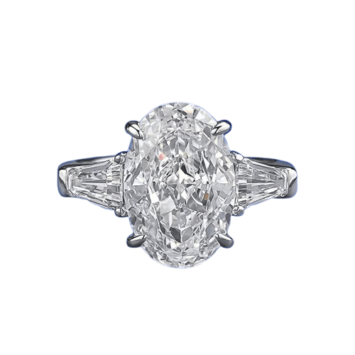 New 925 Silver High Carbon Diamond Ice Flower Cut 8 * 12 Pigeon Egg Wedding Ring for Women - MOWTE