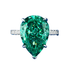 High carbon diamond 10 * 14mm water droplet emerald green wedding ring for women - MOWTE