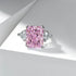 15 carat engagement ring 925 silver ring pink ice flower cut women's ring - MOWTE