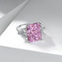15 carat engagement ring 925 silver ring pink ice flower cut women's ring - MOWTE
