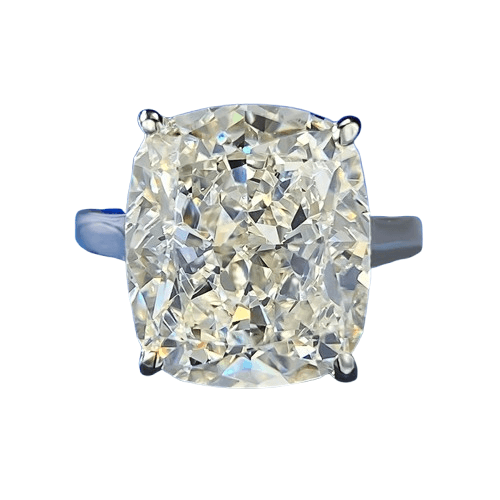 High-end Imitation Diamond Wedding Ring huge12*14mm 6-carat high-carbon diamond ice flower cut G color S925 sterling silver women - MOWTE