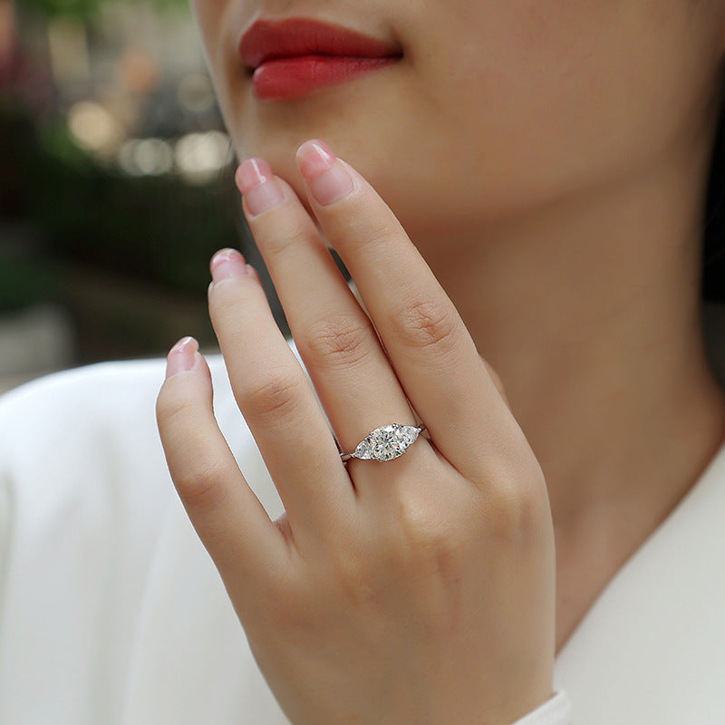 Moissanite Cushion Cut Women's Wedding Engagement Ring