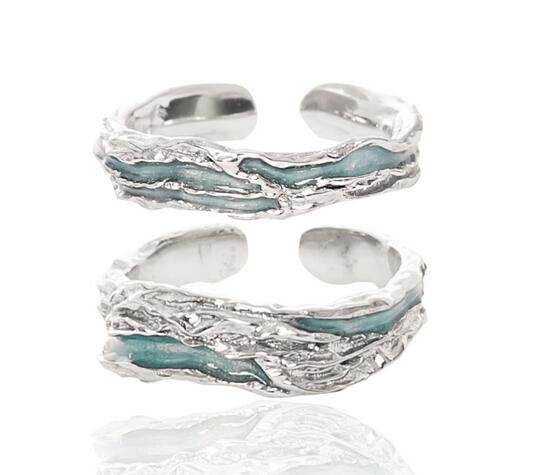Personality girl sea sterling silver ring design open index finger s925 couple ring - MOWTE