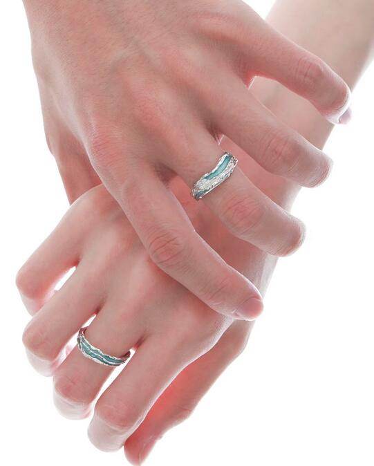 Personality girl sea sterling silver ring design open index finger s925 couple ring - MOWTE