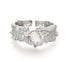 Personality white agate sterling silver ring design open index finger ring - MOWTE