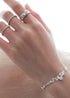 Personality white agate sterling silver ring design open index finger ring - MOWTE