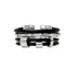 Personality sterling silver ring leather cord multi-layer open index finger ring dark - MOWTE