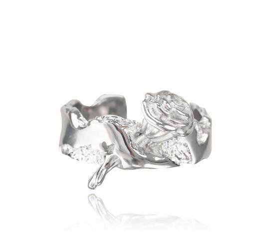 Unique the inner barrenness blooms with roses because of you sterling silver ring - MOWTE