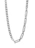 Pure silver necklace popular Cuban collarbone chain trendy hip-hop sweatshirt chain versatile accessory - MOWTE