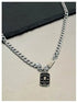 Pure silver necklace neutral new style popular hip-hop design collarbone chain sweater chain - MOWTE
