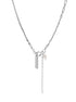 Pure silver necklace sweatshirt chain hip-hop cool style necklace versatile - MOWTE