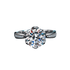 S925 sterling silver ring women's 3-carat moissanite diamond ring six claw wedding ring - MOWTE