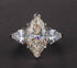 Luxurious S925 silver set with high carbon diamond marquise cut ring 3 carats - MOWTE