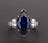 Luxurious S925 silver set with high carbon diamond marquise cut ring 3 carats - MOWTE