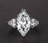 Luxurious S925 silver set with high carbon diamond marquise cut ring 3 carats - MOWTE