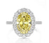s925 silver 3 carat oval cut 8*12 high carbon diamond ring luxury banquet wedding diamond ring - MOWTE