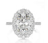 s925 silver 3 carat oval cut 8*12 high carbon diamond ring luxury banquet wedding diamond ring - MOWTE